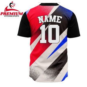 เสื้อเบสบอลโพลีเอสเตอร์คุณภาพสูง ปักหมายเลขได้ ระบายอากาศได้ดี ซับเหงื่อ - Product Image 4