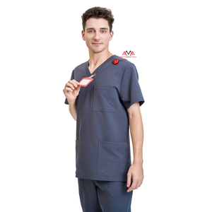 Chemisier médical extensible personnalisé avec logo, blouses médicales, uniformes cliniques dentaires, uniformes de salon, pour médecins et hôpitaux - Product Image 1