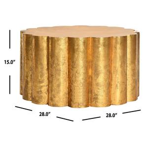 Table basse en métal écologique attrayante, finition dorée antique, mobilier moderne pour la décoration intérieure, festival - Product Image 6