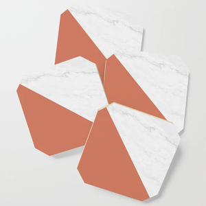 Hot Selling Customized Promotion Various Design Natural Color Acacia Wooden with Enamel Printed <b>Coasters</b> 4 Pcs <b>Set</b> - Product Image 2