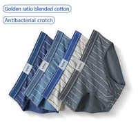 Coton mélangé hommes mi-taille Boxer Triangle slips été glace soie sous-vêtements respirant grande taille Logo sur la taille en gros