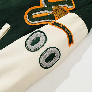 Vestes de baseball Letterman universitaire grande taille avec logo personnalisé pour hommes hiver remarquable tissu en toile vente en gros blanc avec col montant - Product Image 5