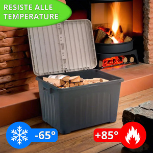 Progarden Pandorino verde 80x58x51h cm panca portaoggetti con ruote multiuso doppio coperchio prodotto da giardino - Product Image 4