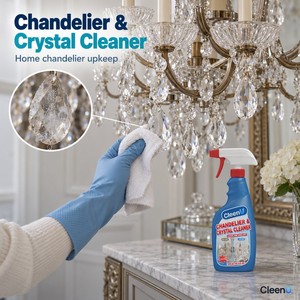 Spray detergente cristalli 500ml Senza strofinare, ad asciugatura rapida, soluzione detergente per lampadari in cristallo, per paralumi in vetro e applique a goccia, OEM Private Label - Product Image 2