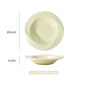 Platos de cerámica modernos creativos en stock para exhibición de ensalada de frutas de postre y uso de decoración de vajilla elegante - Product Image 4