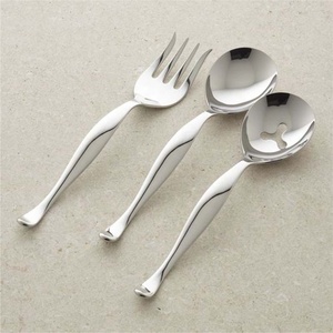 Ensemble de couverts en acier inoxydable plaqué or au design royal moderne Couverts uniques de haute qualité à plusieurs poignées Restaurant de mariage scolaire - Product Image 4