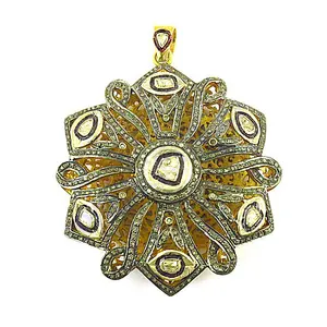 Exquisito Colgante de Diamantes para Mujer, Joyería de Filigrana Chapada en Oro de Lujo, Regalo - Product Image 2