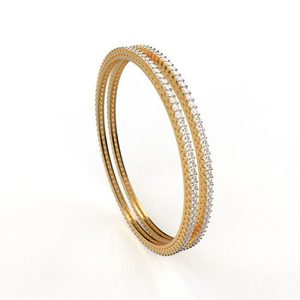 Avarta 18K Gold 6 Carat Lab Grown Diamond Bangle Paire Bijoux de luxe pour femmes - Product Image 1