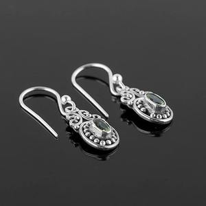 Boucles d'oreilles en pierres précieuses péridot 925 argent Sterling massif autre forme femmes filles boucles d'oreilles plaqué or bijoux à la mode - Product Image 4