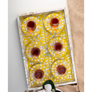 Meilleur prix de gros plateau de service en résine fait à la main pour la fête à la maison décorative du Vietnam pour l'exportation - Product Image 5