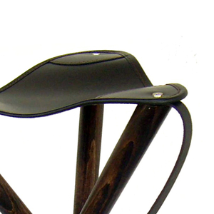 เก้าอี้ขาตั้งหนังพับได้ทำจากไม้สำหรับตกปลากลางแจ้งสำหรับตั้งแคมป์และล่าสัตว์ - Product Image 6