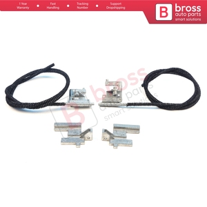 Câbles Bowden de commande de toit ouvrant BSR673 gauche et droit avec charnières de fixation métalliques pour Clio MK2 1998-2012 - Product Image 4