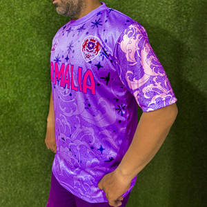 T-shirt décontracté en tricot élégant pour hommes 2026, manches courtes, tissu en coton respirant, grande taille, hip-hop, écologique, personnalisable - Product Image 3