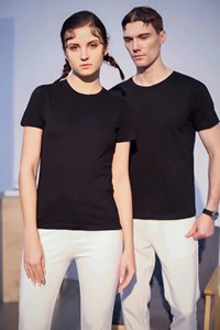 T-shirt décontracté à manches courtes et à col rond respirant 190gsm, matériau personnalisé pour hommes, couleur personnalisée en gros sur mesure - Product Image 5