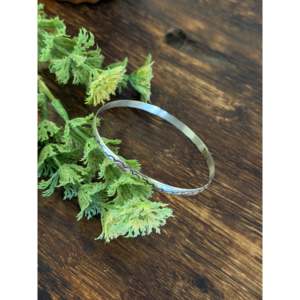 Navajo-Made Sterling <b>Silver</b> Fashion <b>Bangle</b> Cuff <b>Bracelet</b> - Product Image 4