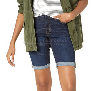 Pantalones cortos vaqueros de mujer con logotipo personalizado Pantalones cortos vaqueros de Mujer ligeros Pantalones cortos vaqueros de Mujer transpirables - Product Image 4