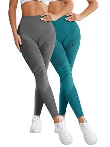 Mallas personalizadas para mujer, pantalones de yoga de cintura alta, ropa deportiva para gimnasio, Medias sin costuras, ropa deportiva directa de fábrica al por mayor OEM - Product Image 3