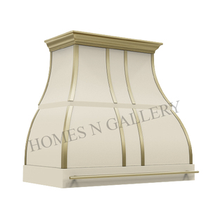 Hotte de cuisine moderne personnalisée en acier inoxydable, forme courbe, style farmhouse, murale, extracteur de fumée OEM - Product Image 6
