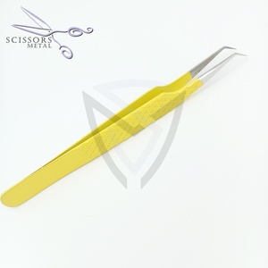 Pinzas Profesionales de Acero Inoxidable con Punta Puntiaguda, Textura Dentada/Lisa, para Extensión de Pestañas Postizas - Product Image 2