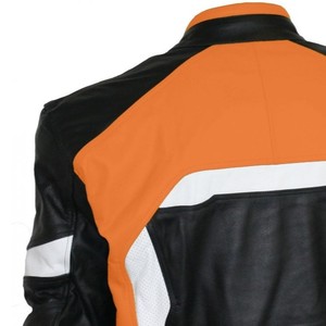 Veste de moto pour hommes de qualité supérieure prix de gros léger entièrement personnalisé anti-rides vestes de moto en cuir véritable - Product Image 5