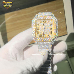 <span class=keywords><strong>Reloj</strong></span> <span class=keywords><strong>de</strong></span> Lujo Personalizado <span class=keywords><strong>de</strong></span> Alta Calidad para Hombre, con Cristal <span class=keywords><strong>de</strong></span> Hielo VVS Moissanite, Estilo <span class=keywords><strong>Cartier</strong></span>, Caja Cuadrada Mecánica, Envuelto, 40 mm, Estilo Hip Hop - Product Image 6