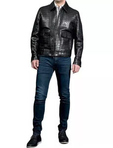 Chaqueta de Moda Urbana de Invierno para Hombre, Personalizada al por Mayor, de Cuero Genuino de Oveja y Piel de Vaca, Fabricación OEM - Product Image 4