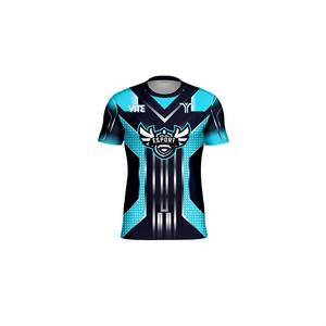 Venta al por mayor de ropa de deportes electrónicos con impresión de logotipo de equipo personalizado de secado rápido cómodas camisetas de juego para hombres - Product Image 2