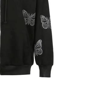 Nouveauté : sweat à capuche zippé brodé avec strass, polaire personnalisé, unisexe, haute qualité, prix abordable, vêtements décontractés, manches régulières - Product Image 6