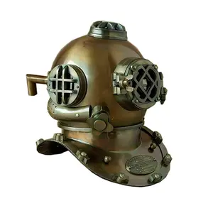 Casco da immersione antico nautico Decor casco da immersione Navy Mark V Marine Antique Scuba Diving con marrone antico