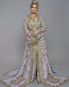 New Dazzling Design of zardozi colorful Embroidery on <b>Light</b> Sky-blue Takchita CAFTAN Dress On Crape Silk Fabric for wedding=2025 - Product Image 1