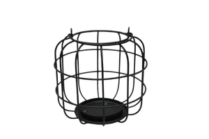 Bougeoirs créatifs en fer pour cage à oiseaux creuse en métal fini avec manteau en poudre d'or avec poignée de lanterne chauffe-plat - Product Image 3