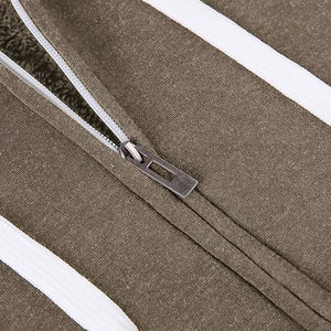 Vente en gros sweat à capuche hiver chaud avec logo personnalisé en polaire épaisse zippée pour hommes en Sherpa lourd doublé fausse fourrure - Product Image 4