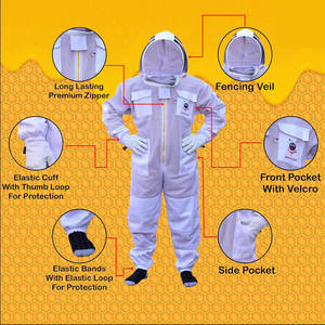 Benefit Bee, venta al por mayor, ropa de apicultura de algodón, trajes para apicultor, trajes ventilados de apicultura de buena calidad para Unisex - Product Image 5