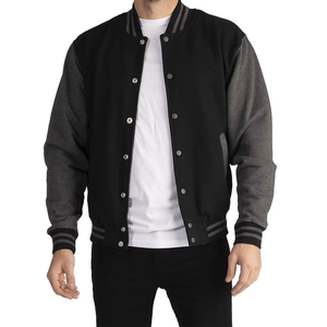 Veste bomber personnalisée OEM, veste de baseball brodée, veste varsity old school, vente en gros de vestes varsity pour hommes - Product Image 1