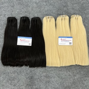 Top Tendance 100% Raw Vietnamien Remy Extensions de Cheveux Os Trame Droite Meilleure Qualité Super Wave Style Prix Usine - Product Image 1