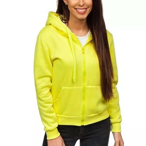 Sweat à capuche de haute qualité avec fermeture éclair et logo personnalisé impression de broderie en coton polaire sports d'hiver sweats à capuche pour femmes à bas prix - Product Image 5