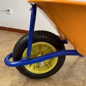 Mini <span class=keywords><strong>brouette</strong></span> de jardin légère pour enfants en métal et plastique avec roues en caoutchouc solide Cadeau parfait pour enfants pour le jeu de cour - Product Image 4