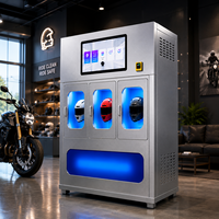 Distributeur automatique intelligent Ouruoxi à 3 compartiments pour la désinfection et le nettoyage des casques de moto, équipement de stérilisation UVC à usage commercial