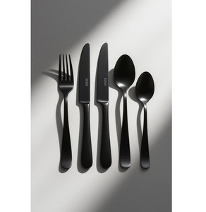 Couverts en acier inoxydable fini noir, l'expression ultime de la classe, du raffinement et de l'artisanat haut de gamme - Product Image 1