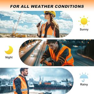 Gilet de sécurité réfléchissant haute visibilité avec poches zippées Gilet de travail haute visibilité pour la construction - Product Image 4