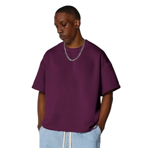 Fabrication professionnelle sur mesure OEM T-shirts pour hommes en coton lourd 300 GSM Coupe ample Épaules tombantes - Product Image 1