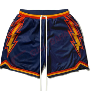 100% polyester personnalisé maille basket-ball Shorts respirant haute qualité non tissé solide motif grande taille caractéristiques - Product Image 5