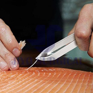 Pinzas de acero inoxidable de alta calidad de 4,75 "L para quitar huesos de pescado, fabricadas en Pakistán con certificación CE ISO - Product Image 6