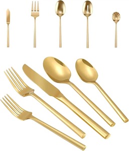 Juego de Cubiertos de Acero Dorado Premium, Juego de Cuchillos, Tenedores y Cucharas Sostenibles al por Mayor para Restaurantes y Hoteles al Mejor Precio - Product Image 2