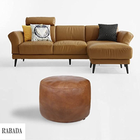 Housse de pouf ottoman marocain en cuir non rembourré Solution de rangement pour repose-pieds repose-pieds poufs