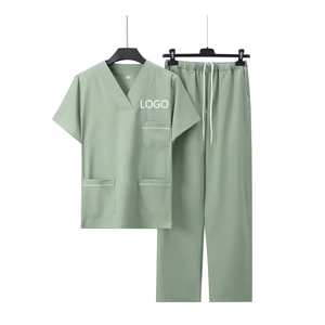 Uniforme de hospital con logotipo personalizado, uniforme médico antiarrugas unisex con cuello en V, uniforme médico de enfermería - Product Image 6