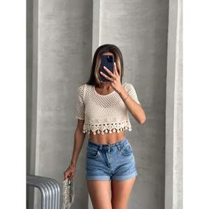 Blusa de punto con borlas sin rematar al por mayor para mujer Topshow - Product Image 3