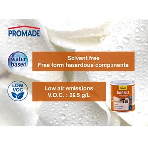 Vernis pour bois d'intérieur à base d'eau, finition mate, couleur chêne, faible teneur en COV, sans solvant, 750 ml. - Product Image 6