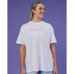 T-shirt en coton Unity Go-To FLX - Blanc - T-shirt en tricot surdimensionné arc-en-ciel pour femmes grandes tailles - Product Image 5