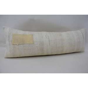 Oreiller Patchwork Kantha en laine beige de luxe 12x36 pouces avec motif de toile carrée moelleuse Vintage Portable pour l'utilisation du sol de literie - Product Image 3